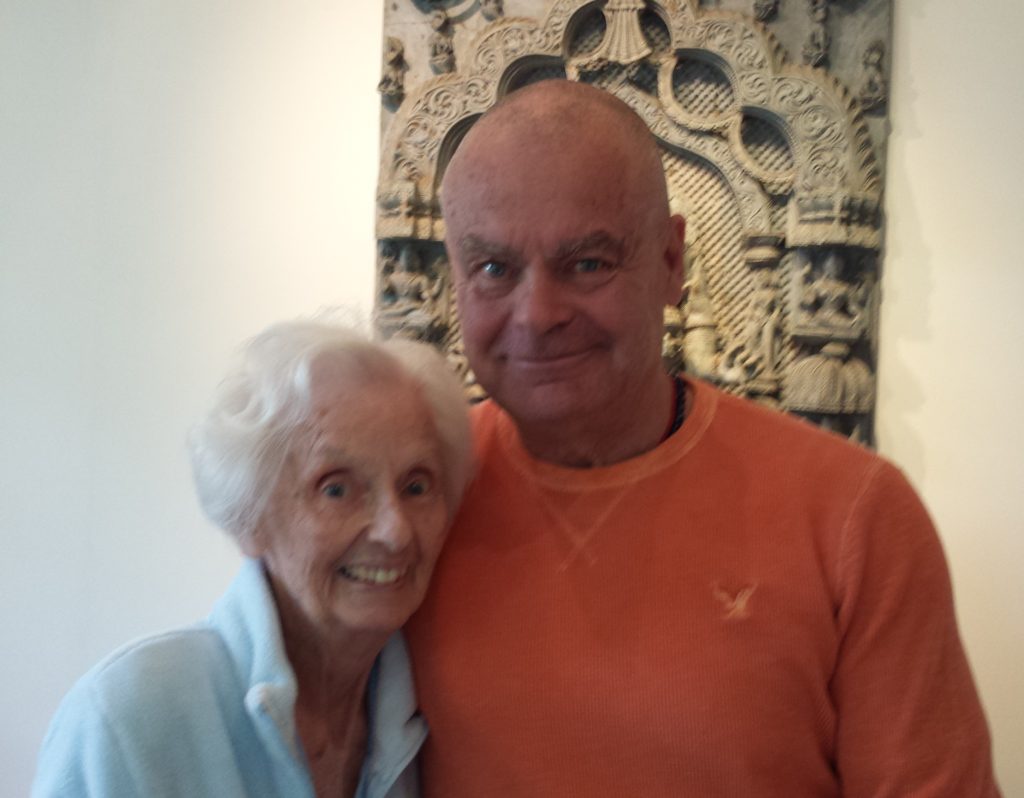 Swami Chetanananda with Pat Shoemaker, his mother